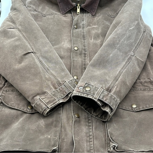 Carhartt C52 CH2 Canvas Blanket Lined Used Jacket Men's 3XL Brown Work Jacket - Picture 12 of 16